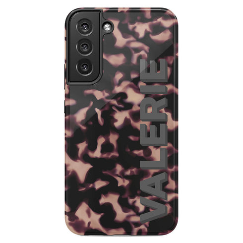 3D Custom Name Dark Tort Galaxy Case