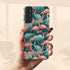 Custom Initials Tropical Pink Flamingos Galaxy Case