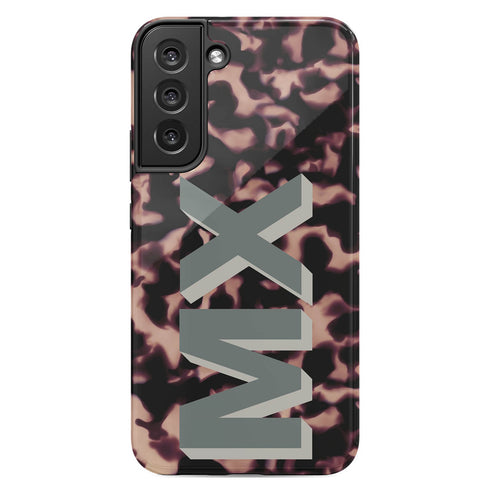 Custom 3D Initials Dark Tort Galaxy Case