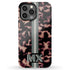 3D Striped Pattern Initials Dark Tort iPhone Case
