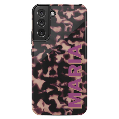 3D Custom Name Dark Tort Galaxy Case