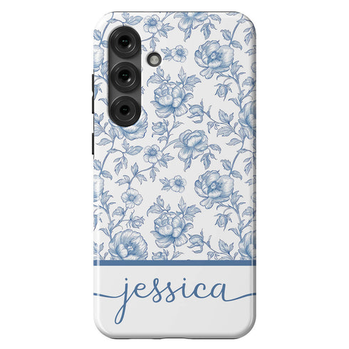 Custom Name French Toile De Jouy Galaxy Case V2
