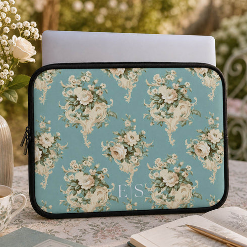 Personalized Shabby Chic Rococo Laptop Sleeve