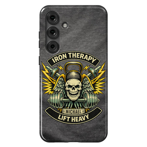 Personalized Gym Rat Iron Therapy Galaxy Case