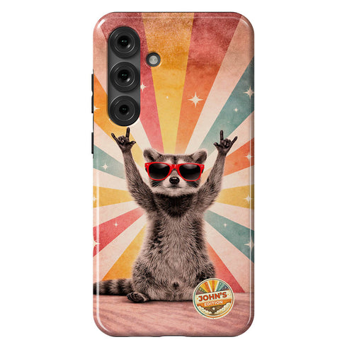 Personalized Groovy Raccoon Galaxy Case