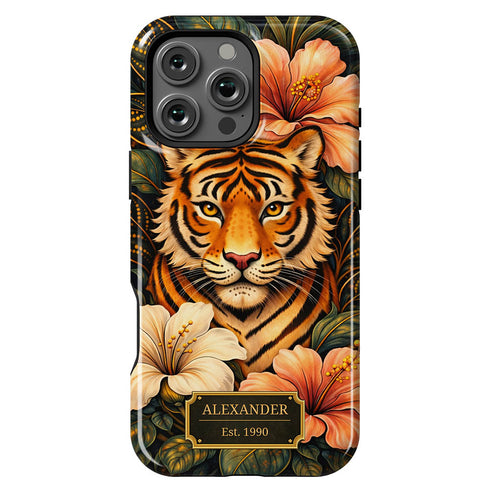 Personalized Royal Tiger Garden iPhone Case