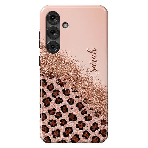 Personalized Leopard Glam Galaxy Case