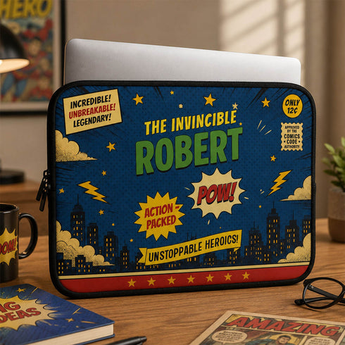 Personalized Comic Book Laptop Sleeve