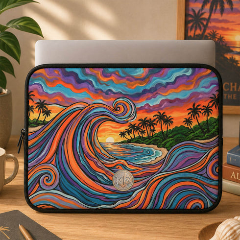 Personalized Ocean Flow Laptop Sleeve