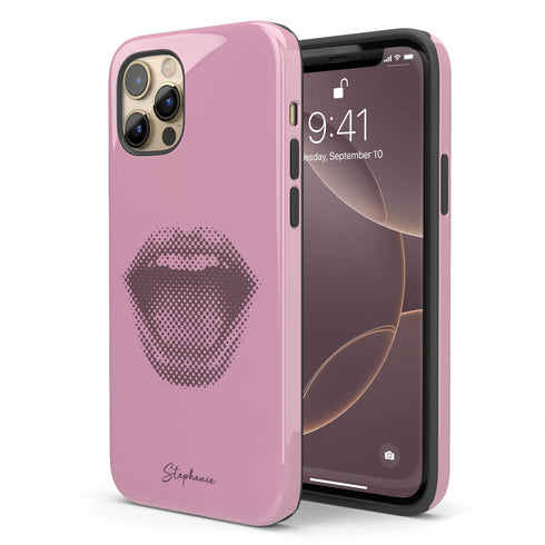 Personalized Pop Art Halftone Lips iPhone Case