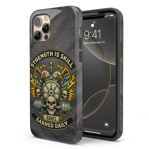 Personalized Gym Rat Strength is Skill iPhone Case