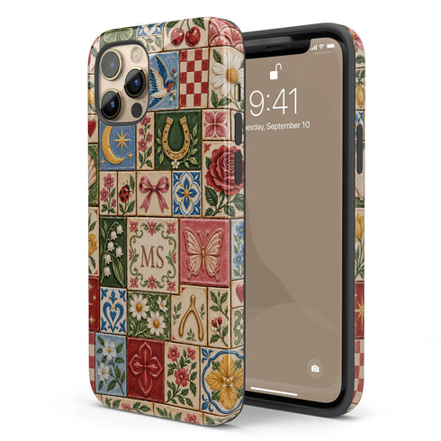 Personalized Lucky Charm Tiles iPhone Case