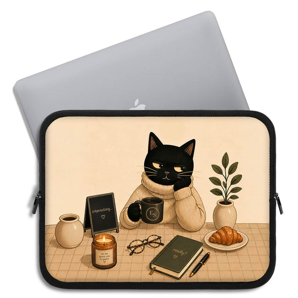 Personalized Do not Disturb Cat Laptop Sleeve