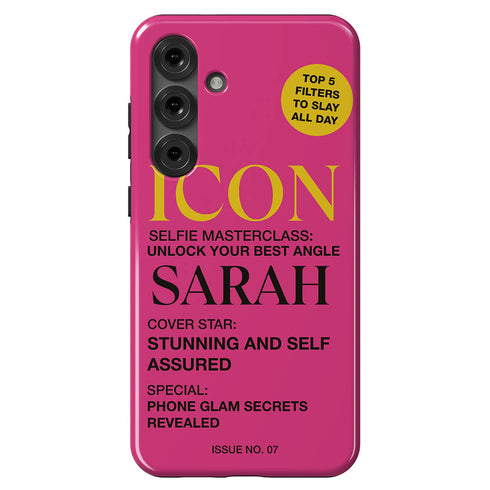 Personalized Iconic Pop Glam Magazine Cover Galaxy Case