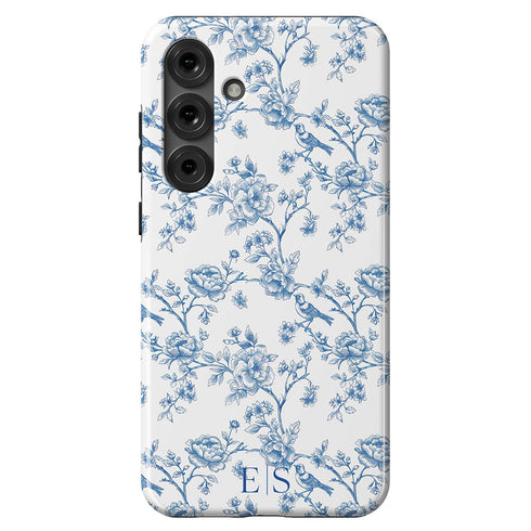 Custom Initials French Toile De Jouy Galaxy Case V1