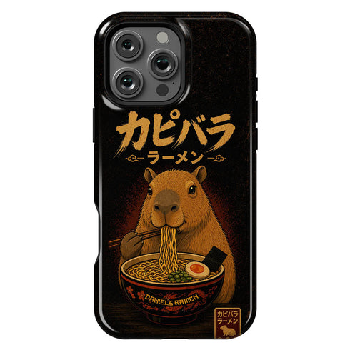 Personalized Capybara Ramen iPhone Case