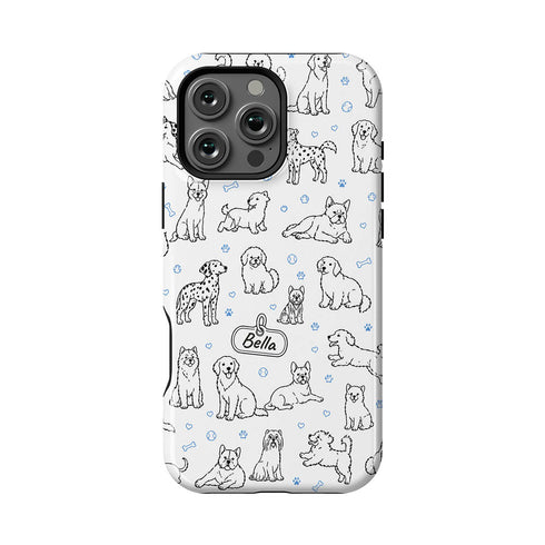 Personalized Dog Doodle Tag iPhone Case