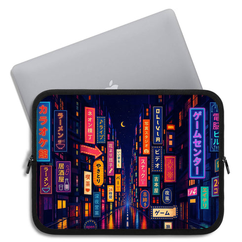 Personalized Midnight Tokyo Laptop Sleeve