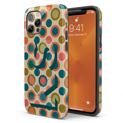Retro Custom 3D Initials iPhone Case
