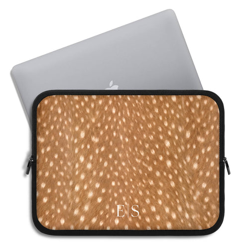Personalized Spotted Deer Fur Laptop Sleeve