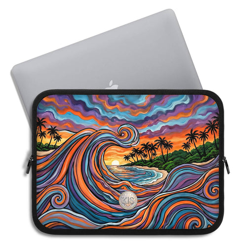 Personalized Ocean Flow Laptop Sleeve