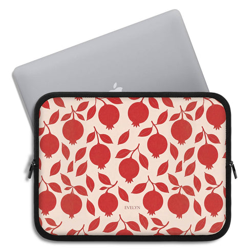 Personalized Pomegranate Bloom Laptop Sleeve