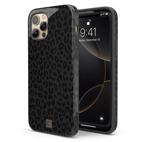 Custom QR Code Dark Leopard iPhone Case