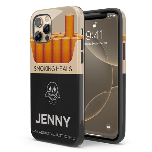 Personalized Funny Cigarette Pack Smoking Heals iPhone Case