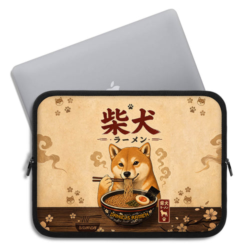 Personalized Shiba Inu Ramen Laptop Sleeve