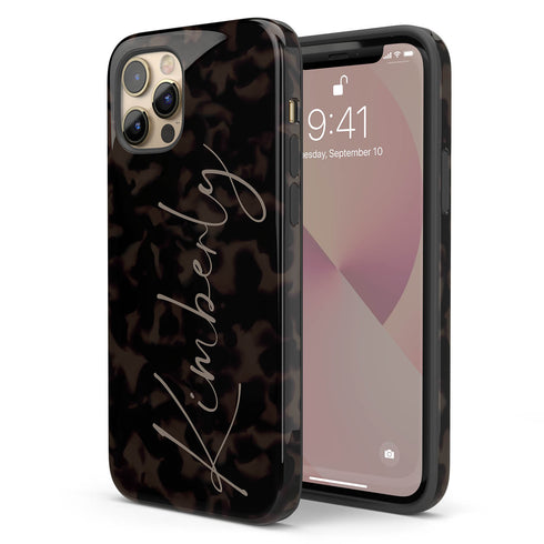 Tortoiseshell Custom Signature Name iPhone Case