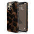 Personalized Amber Tortoise Vertical Initials iPhone Case
