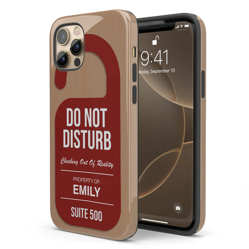 Personalized Hotel Charm Do Not Disturb iPhone Case