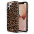 Chocolate Leopard Custom Initials iPhone Case