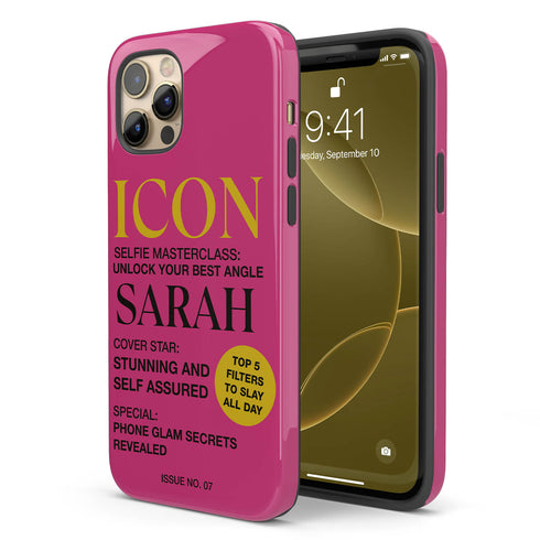 Personalized Iconic Pop Glam Magazine Cover iPhone Case