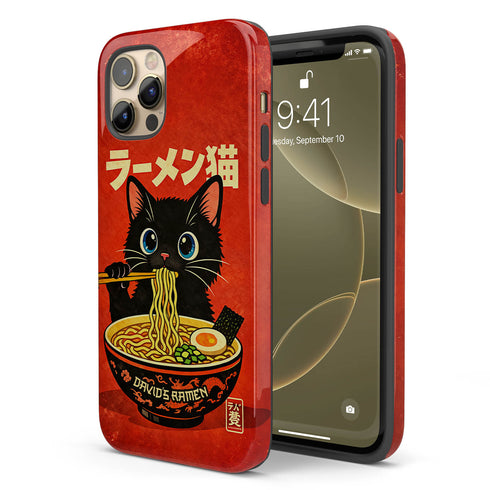 Personalized Kawaii Ramen Cat iPhone Case