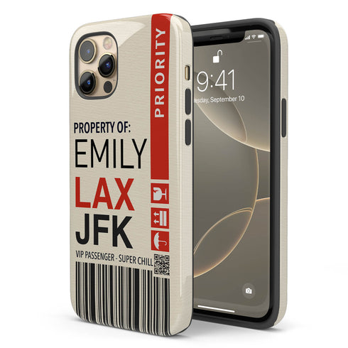 Personalized Travel Luggage Tag iPhone Case