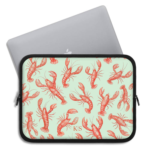 Personalized Lucky Lobsters Laptop Sleeve