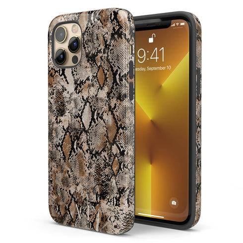 Custom Monogram Initials Snakeskin iPhone Case