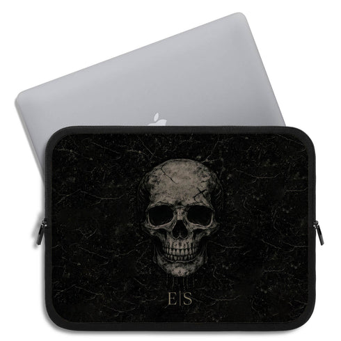 Personalized Obsidian Skull Laptop Sleeve
