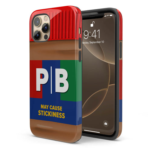 Personalized Creamy Peanut Butter Jar Initials iPhone Case