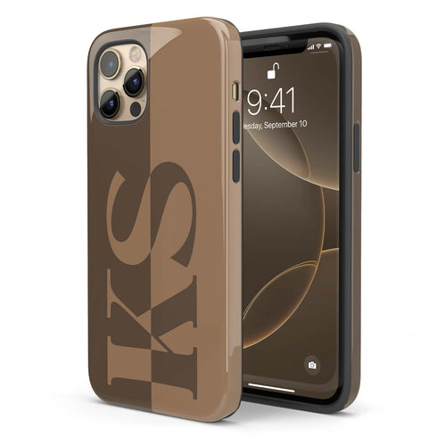 Personalized Minimalist Two-Tone Terra iPhone Case