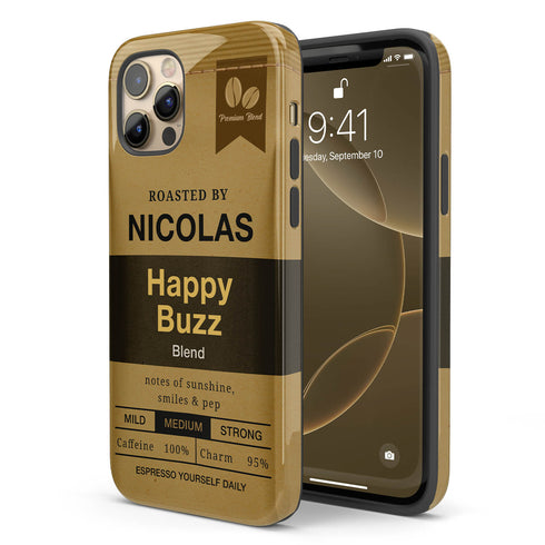 Personalized Morning Fuel Coffee Bean Bag iPhone Case