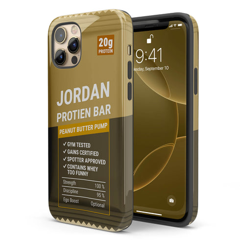 Personalized Gym Rat Protein Power Bar iPhone Case