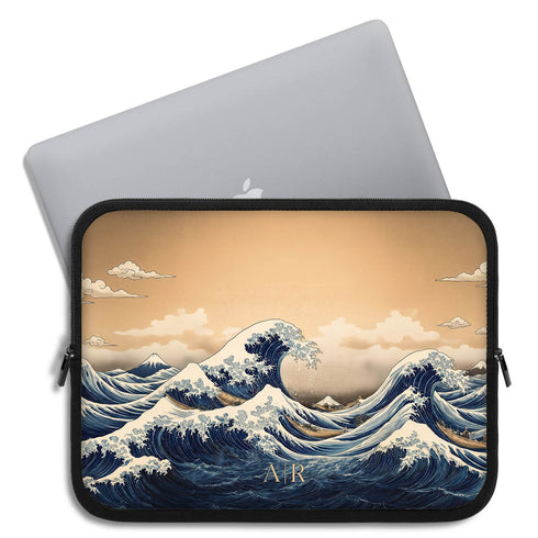 Personalized The Great Wave off Kanagawa Laptop Sleeve