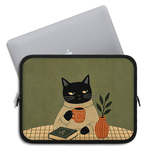 Personalized Judgy Cat Laptop Sleeve