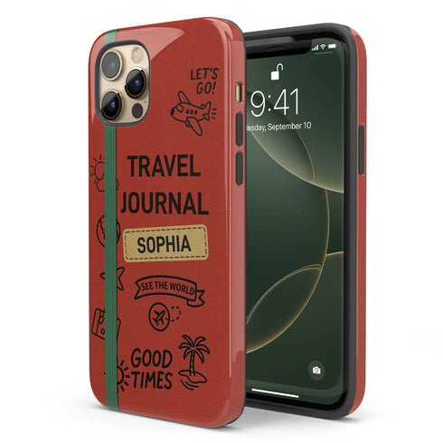 Personalized Classic Travel Journal iPhone Case