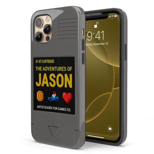 Personalized Pixel Retro Game Cartridge iPhone Case