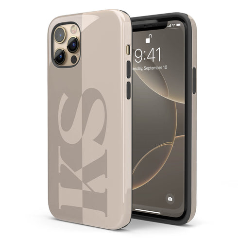 Personalized Minimalist Two-Tone Solid iPhone Case