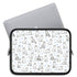 Personalized Cat Doodle Tag Laptop Sleeve