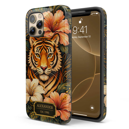 Personalized Royal Tiger Garden iPhone Case